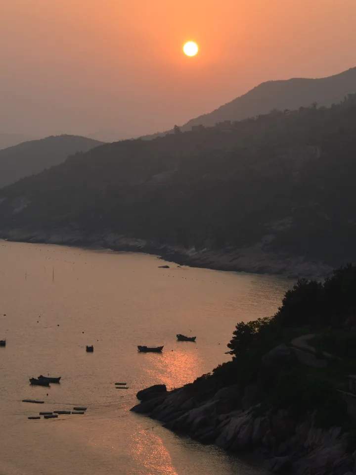 霞浦东壁村标志性晚霞摄影景观